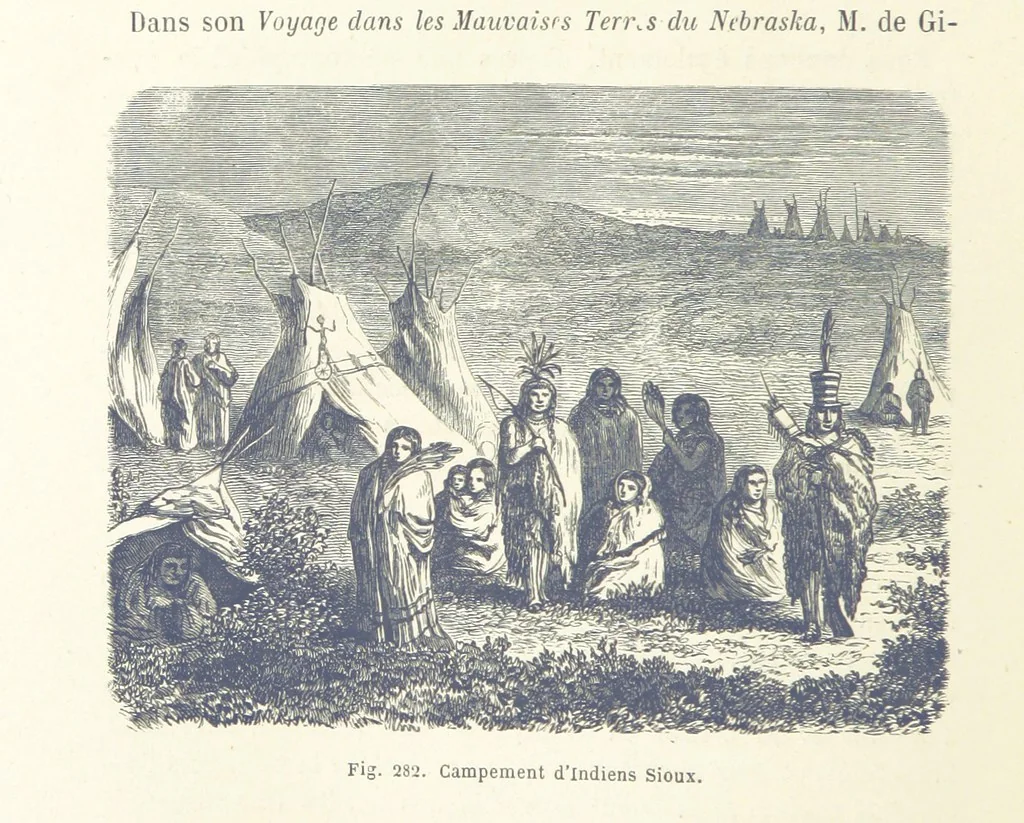 An illustration from Les Races Humaines ... Ouvrage illustré de 334 gravures dessinées sur bois, et de 8 chromo-lithographies, etc, 1872, leaf 554