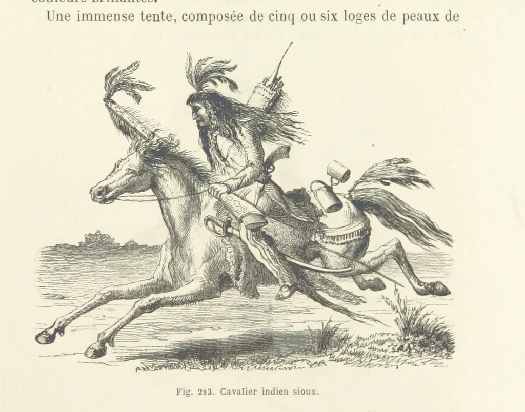 An illustration from Les Races Humaines ... Ouvrage illustré de 334 gravures dessinées sur bois, et de 8 chromo-lithographies, etc, 1872, leaf 555