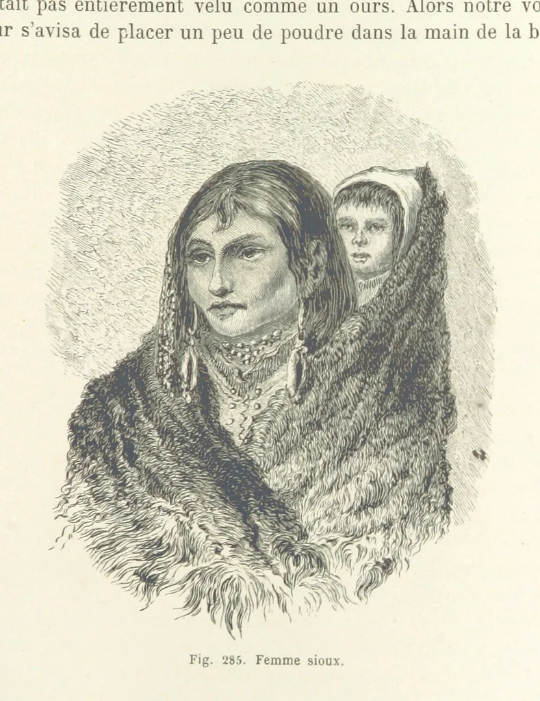 An illustration from Les Races Humaines ... Ouvrage illustré de 334 gravures dessinées sur bois, et de 8 chromo-lithographies, etc, 1872, leaf 557