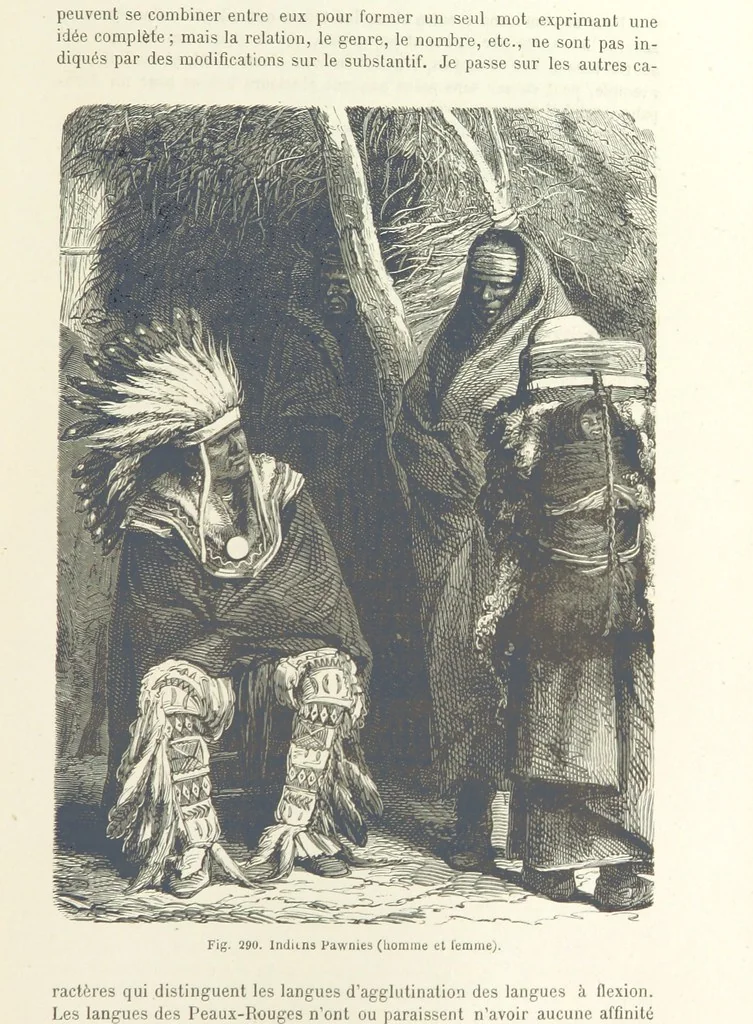 An illustration from Les Races Humaines ... Ouvrage illustré de 334 gravures dessinées sur bois, et de 8 chromo-lithographies, etc, 1872, leaf 567
