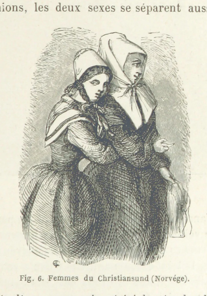 An illustration from Les Races Humaines ... Ouvrage illustré de 334 gravures dessinées sur bois, et de 8 chromo-lithographies, etc, 1872, leaf 57