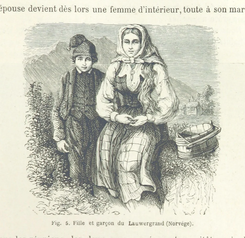 An illustration from Les Races Humaines ... Ouvrage illustré de 334 gravures dessinées sur bois, et de 8 chromo-lithographies, etc, 1872, leaf 57