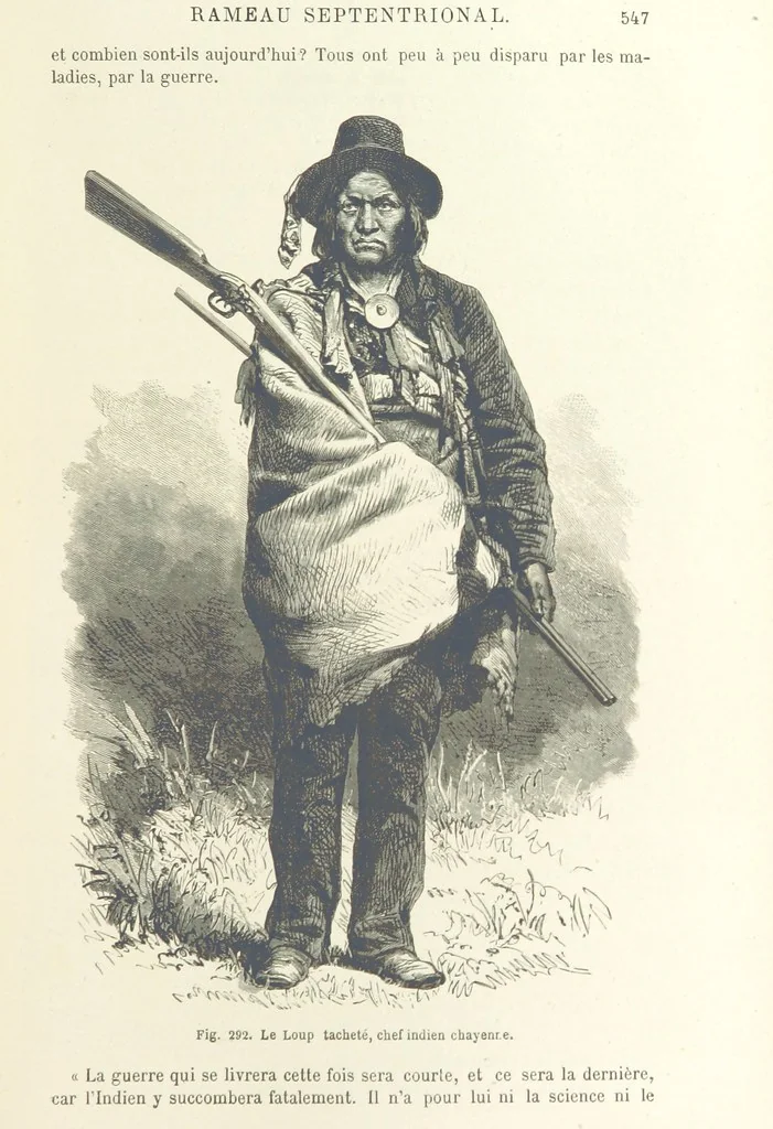 An illustration from Les Races Humaines ... Ouvrage illustré de 334 gravures dessinées sur bois, et de 8 chromo-lithographies, etc, 1872, leaf 571