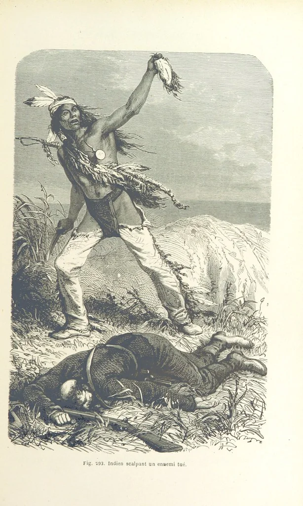 An illustration from Les Races Humaines ... Ouvrage illustré de 334 gravures dessinées sur bois, et de 8 chromo-lithographies, etc, 1872, leaf 573