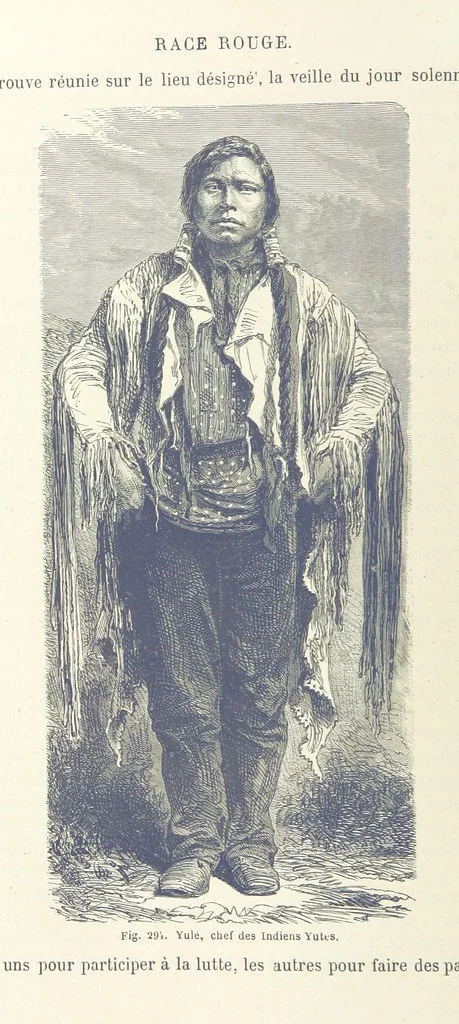 An illustration from Les Races Humaines ... Ouvrage illustré de 334 gravures dessinées sur bois, et de 8 chromo-lithographies, etc, 1872, leaf 576