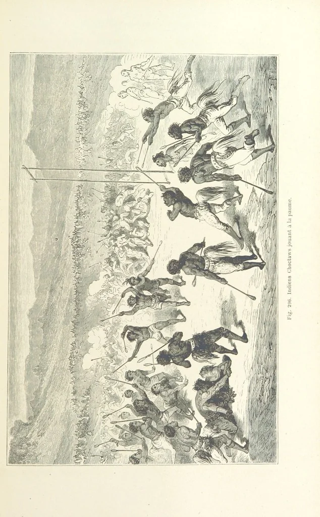 An illustration from Les Races Humaines ... Ouvrage illustré de 334 gravures dessinées sur bois, et de 8 chromo-lithographies, etc, 1872, leaf 579