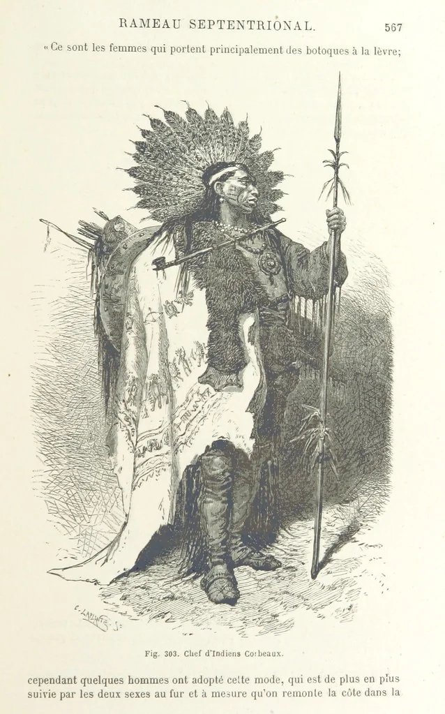 An illustration from Les Races Humaines ... Ouvrage illustré de 334 gravures dessinées sur bois, et de 8 chromo-lithographies, etc, 1872, leaf 591