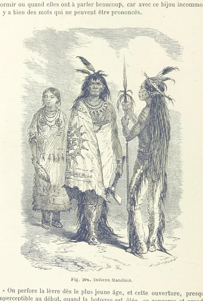 An illustration from Les Races Humaines ... Ouvrage illustré de 334 gravures dessinées sur bois, et de 8 chromo-lithographies, etc, 1872, leaf 592