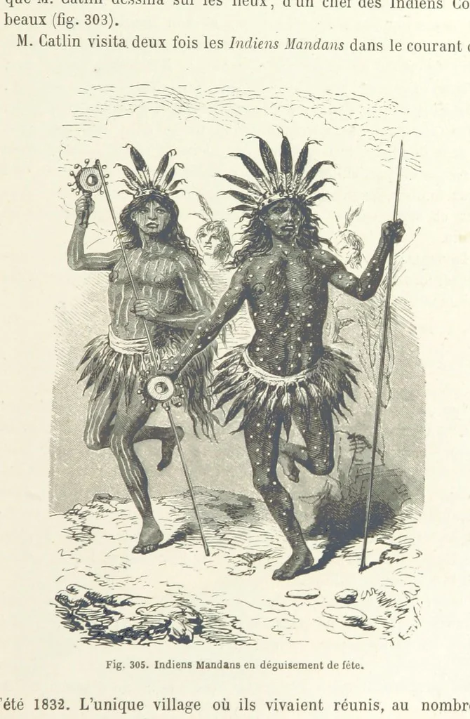 An illustration from Les Races Humaines ... Ouvrage illustré de 334 gravures dessinées sur bois, et de 8 chromo-lithographies, etc, 1872, leaf 593