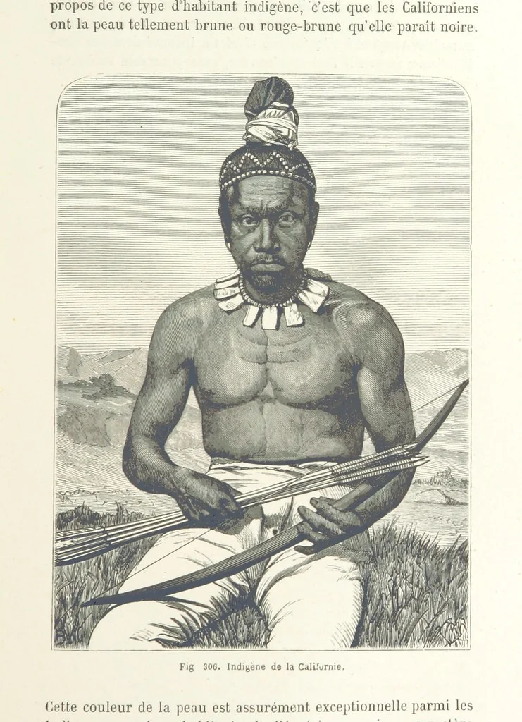 An illustration from Les Races Humaines ... Ouvrage illustré de 334 gravures dessinées sur bois, et de 8 chromo-lithographies, etc, 1872, leaf 595
