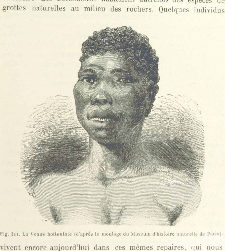An illustration from Les Races Humaines ... Ouvrage illustré de 334 gravures dessinées sur bois, et de 8 chromo-lithographies, etc, 1872, leaf 609