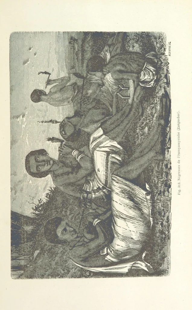 An illustration from Les Races Humaines ... Ouvrage illustré de 334 gravures dessinées sur bois, et de 8 chromo-lithographies, etc, 1872, leaf 615