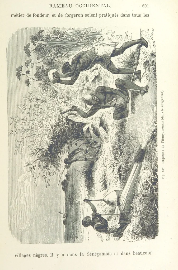 An illustration from Les Races Humaines ... Ouvrage illustré de 334 gravures dessinées sur bois, et de 8 chromo-lithographies, etc, 1872, leaf 627