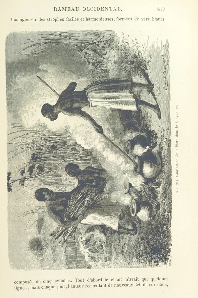 An illustration from Les Races Humaines ... Ouvrage illustré de 334 gravures dessinées sur bois, et de 8 chromo-lithographies, etc, 1872, leaf 629