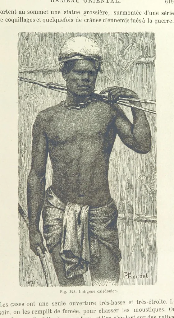An illustration from Les Races Humaines ... Ouvrage illustré de 334 gravures dessinées sur bois, et de 8 chromo-lithographies, etc, 1872, leaf 645