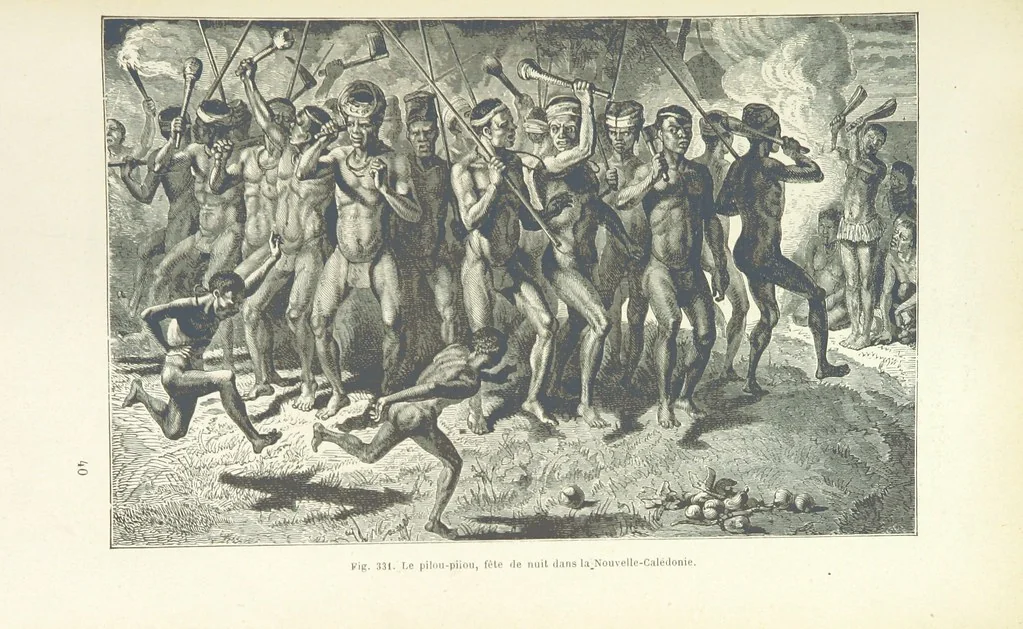 An illustration from Les Races Humaines ... Ouvrage illustré de 334 gravures dessinées sur bois, et de 8 chromo-lithographies, etc, 1872, leaf 651