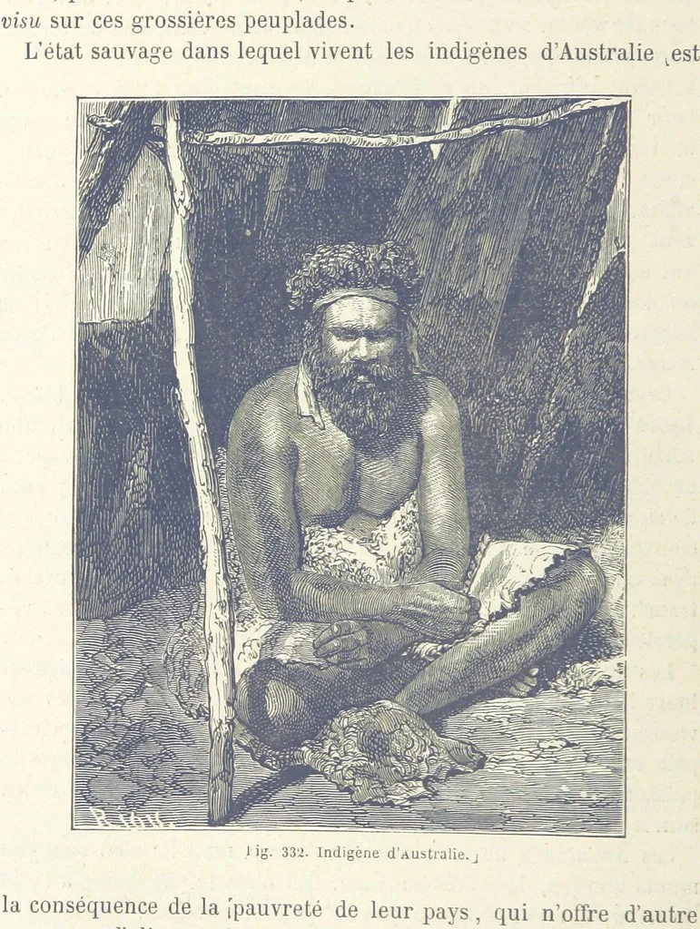 An illustration from Les Races Humaines ... Ouvrage illustré de 334 gravures dessinées sur bois, et de 8 chromo-lithographies, etc, 1872, leaf 654