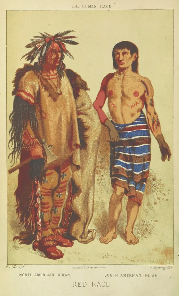 An illustration from The Human Race, ... illustrated by ... engravings on wood, and ... chromolithographs, 1872, leaf 12
