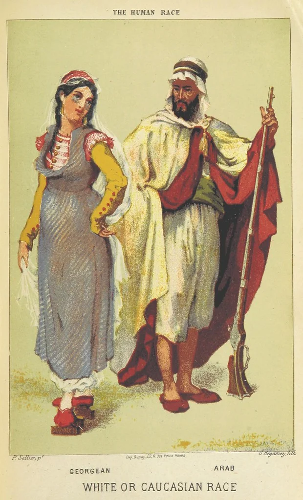 An illustration from The Human Race, ... illustrated by ... engravings on wood, and ... chromolithographs, 1872, leaf 175
