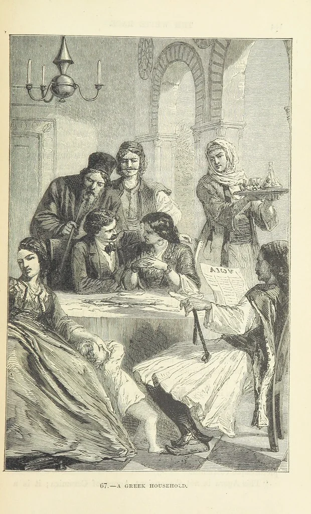 An illustration from The Human Race, ... illustrated by ... engravings on wood, and ... chromolithographs, 1872, leaf 183