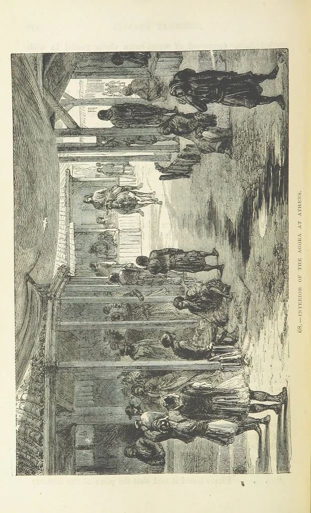 An illustration from The Human Race, ... illustrated by ... engravings on wood, and ... chromolithographs, 1872, leaf 186