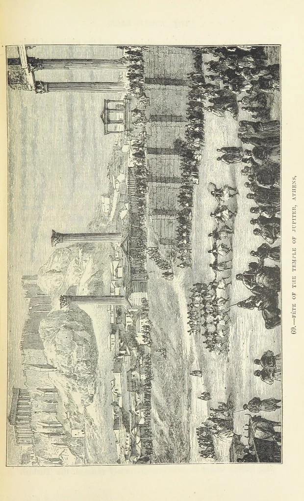 An illustration from The Human Race, ... illustrated by ... engravings on wood, and ... chromolithographs, 1872, leaf 189