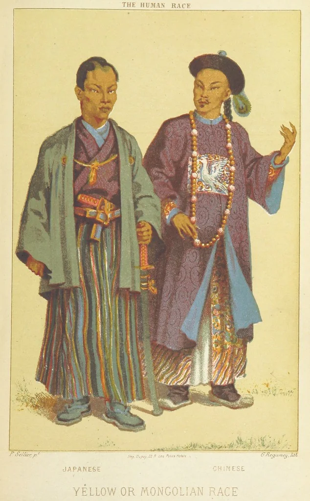 An illustration from The Human Race, ... illustrated by ... engravings on wood, and ... chromolithographs, 1872, leaf 313