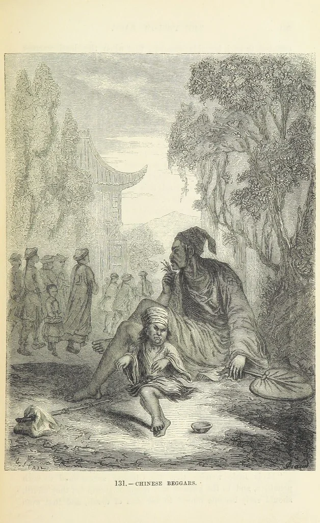 An illustration from The Human Race, ... illustrated by ... engravings on wood, and ... chromolithographs, 1872, leaf 327