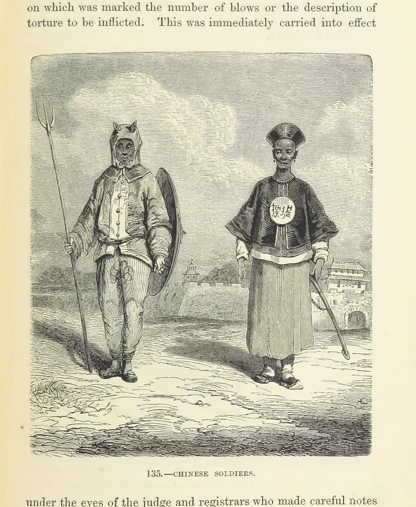 An illustration from The Human Race, ... illustrated by ... engravings on wood, and ... chromolithographs, 1872, leaf 333