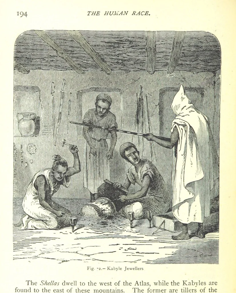 An illustration from The Human Race, ... illustrated by ... engravings on wood, and ... chromolithographs, 1875, leaf 208