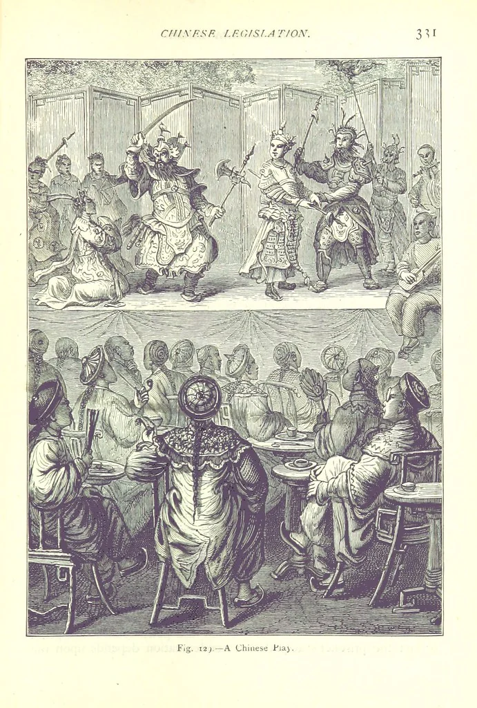 An illustration from The Human Race, ... illustrated by ... engravings on wood, and ... chromolithographs, 1875, leaf 345