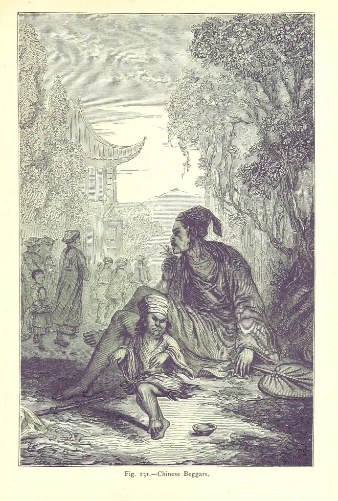 An illustration from The Human Race, ... illustrated by ... engravings on wood, and ... chromolithographs, 1875, leaf 349