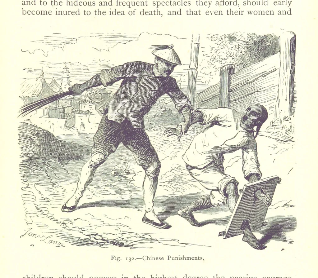 An illustration from The Human Race, ... illustrated by ... engravings on wood, and ... chromolithographs, 1875, leaf 351