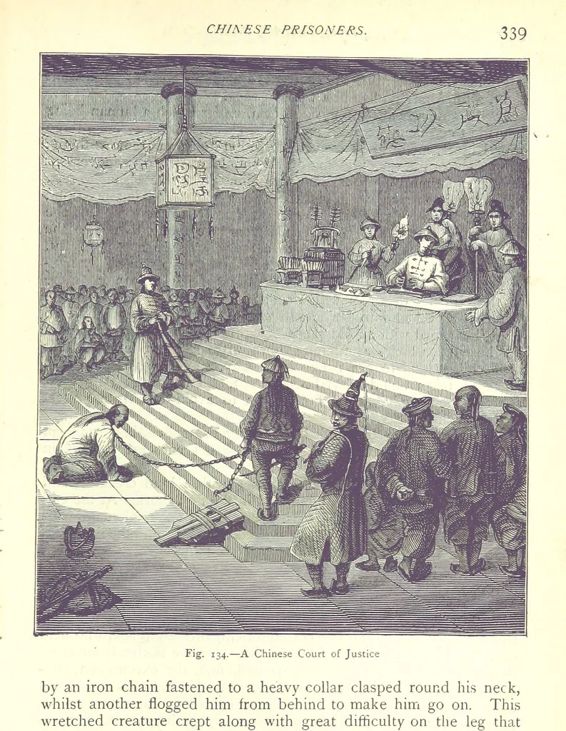 An illustration from The Human Race, ... illustrated by ... engravings on wood, and ... chromolithographs, 1875, leaf 353
