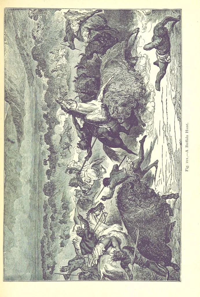 An illustration from The Human Race, ... illustrated by ... engravings on wood, and ... chromolithographs, 1875, leaf 567