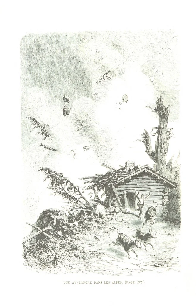 An illustration from La Terre et les Mers, ou description physique du globe. Ouvrage contenant 170 vignettes dessignées par K. Girardet, Lebreton, ... et 20 cartes physiques, 1864, leaf 12