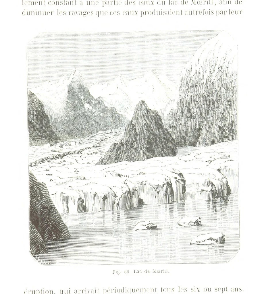 An illustration from La Terre et les Mers, ou description physique du globe. Ouvrage contenant 170 vignettes dessignées par K. Girardet, Lebreton, ... et 20 cartes physiques, 1864, leaf 269