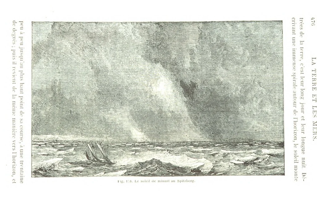 An illustration from La Terre et les Mers, ou description physique du globe. Ouvrage contenant 170 vignettes dessignées par K. Girardet, Lebreton, ... et 20 cartes physiques, 1864, leaf 530