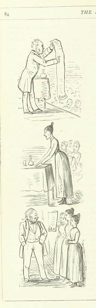 An illustration from The Fijiad; or, English Nights' Entertainments. (By an author of the Siliad [i.e. R. Emerson] and others.), 1874, leaf 104