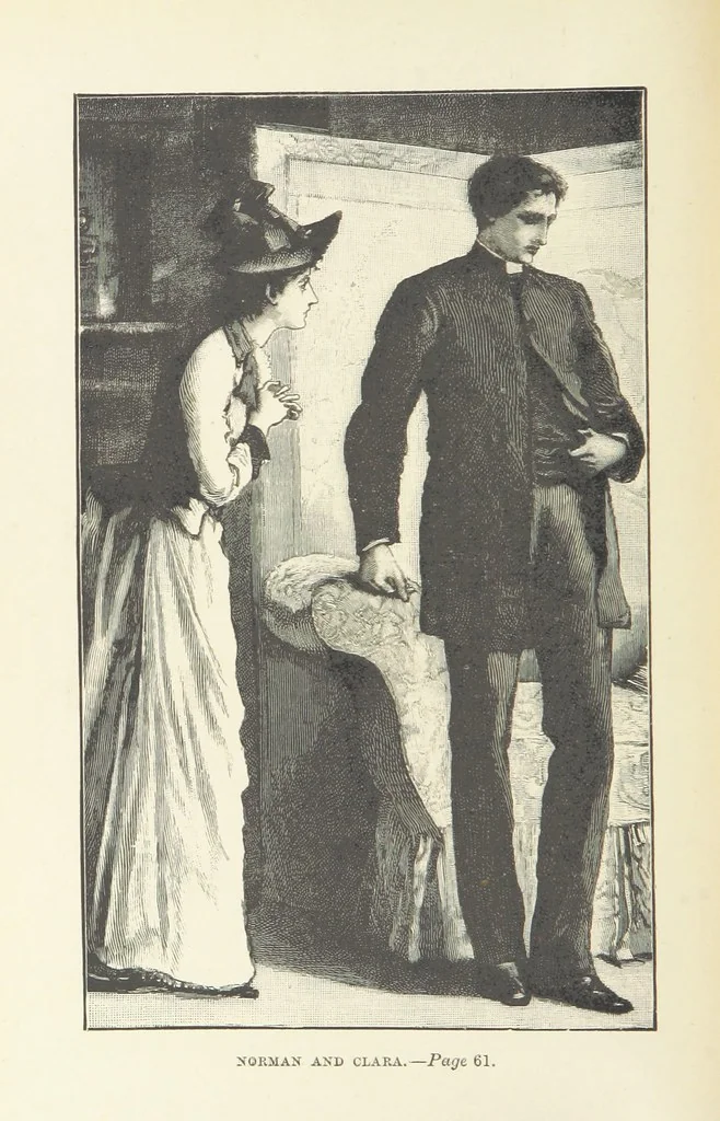 An illustration from Norman Reid, M. A. [A tale, 1890, leaf 66