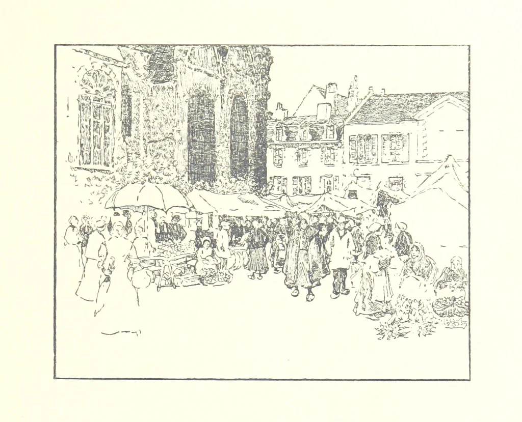 An illustration from Aquitaine: a traveller's tales. ... With illustrations by J. Pennell, etc, 1897, leaf 181