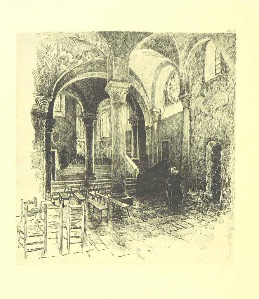 An illustration from Aquitaine: a traveller's tales. ... With illustrations by J. Pennell, etc, 1897, leaf 44