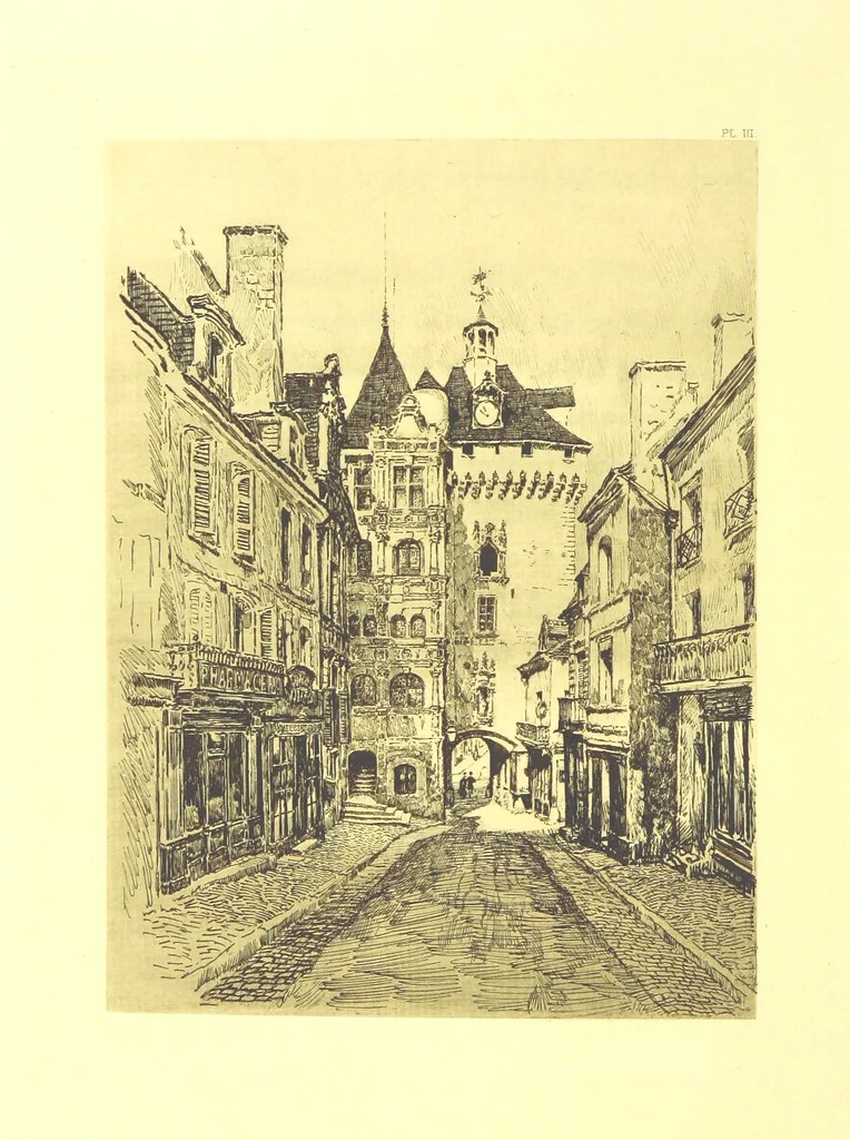 An illustration from Aquitaine: a traveller's tales. ... With illustrations by J. Pennell, etc, 1897, leaf 64