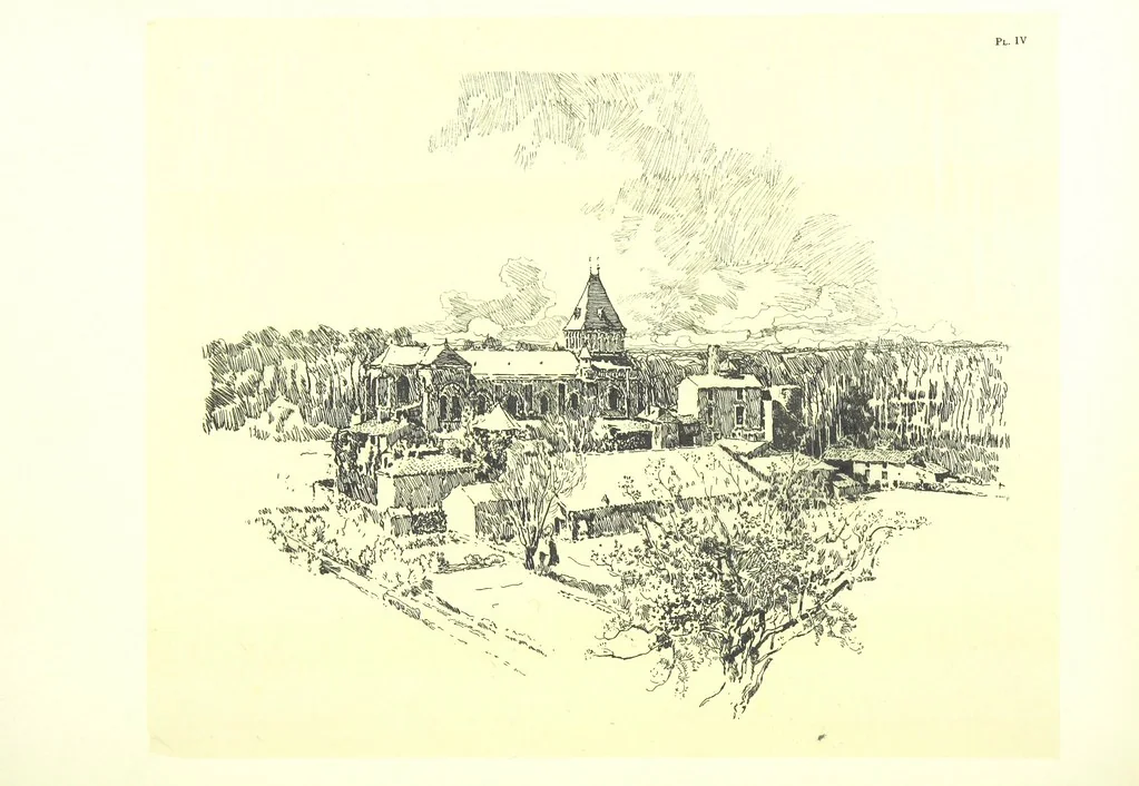 An illustration from Aquitaine: a traveller's tales. ... With illustrations by J. Pennell, etc, 1897, leaf 68