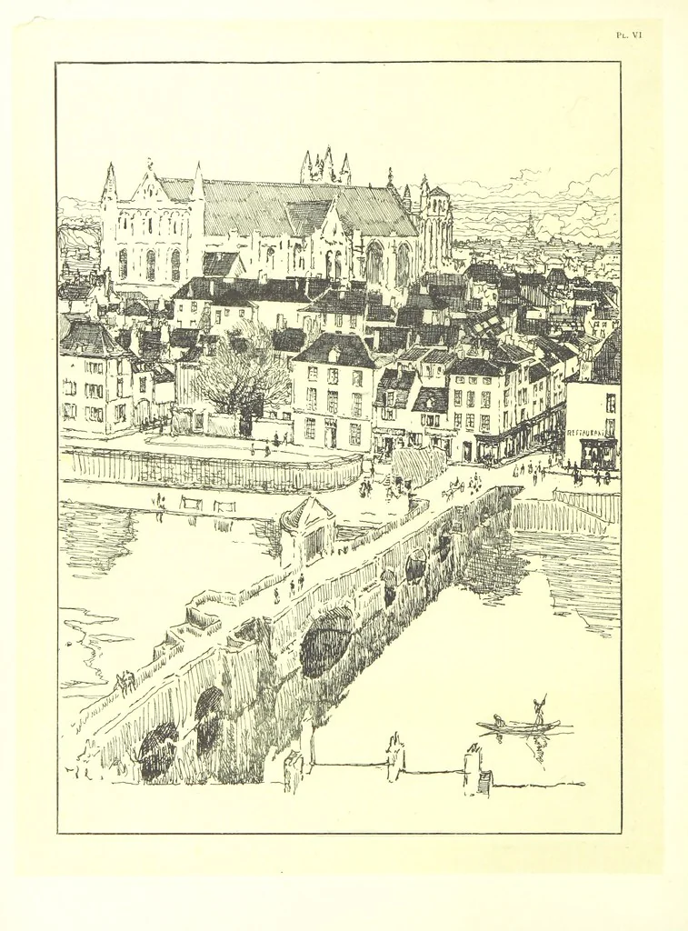 An illustration from Aquitaine: a traveller's tales. ... With illustrations by J. Pennell, etc, 1897, leaf 94
