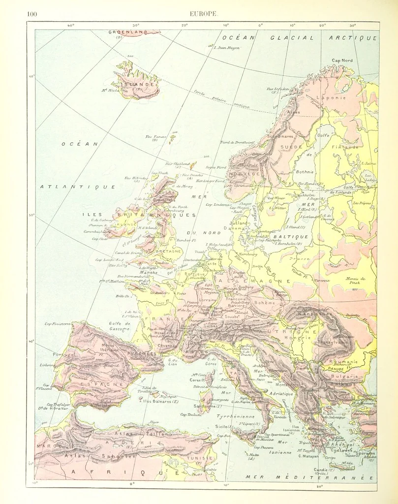 An illustration from Geographie Générale ... Avec index, etc, 1887, leaf 104