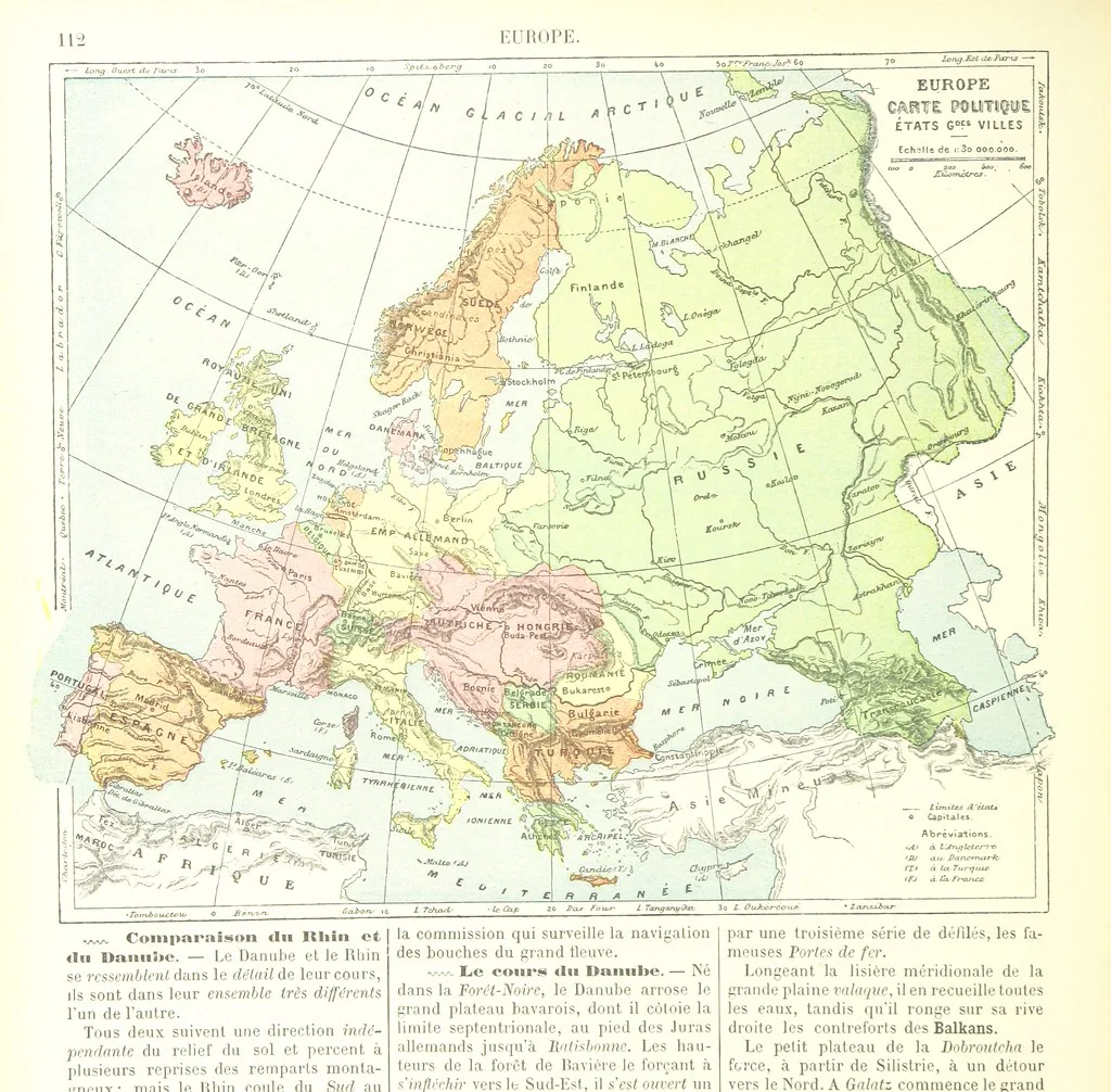 An illustration from Geographie Générale ... Avec index, etc, 1887, leaf 116