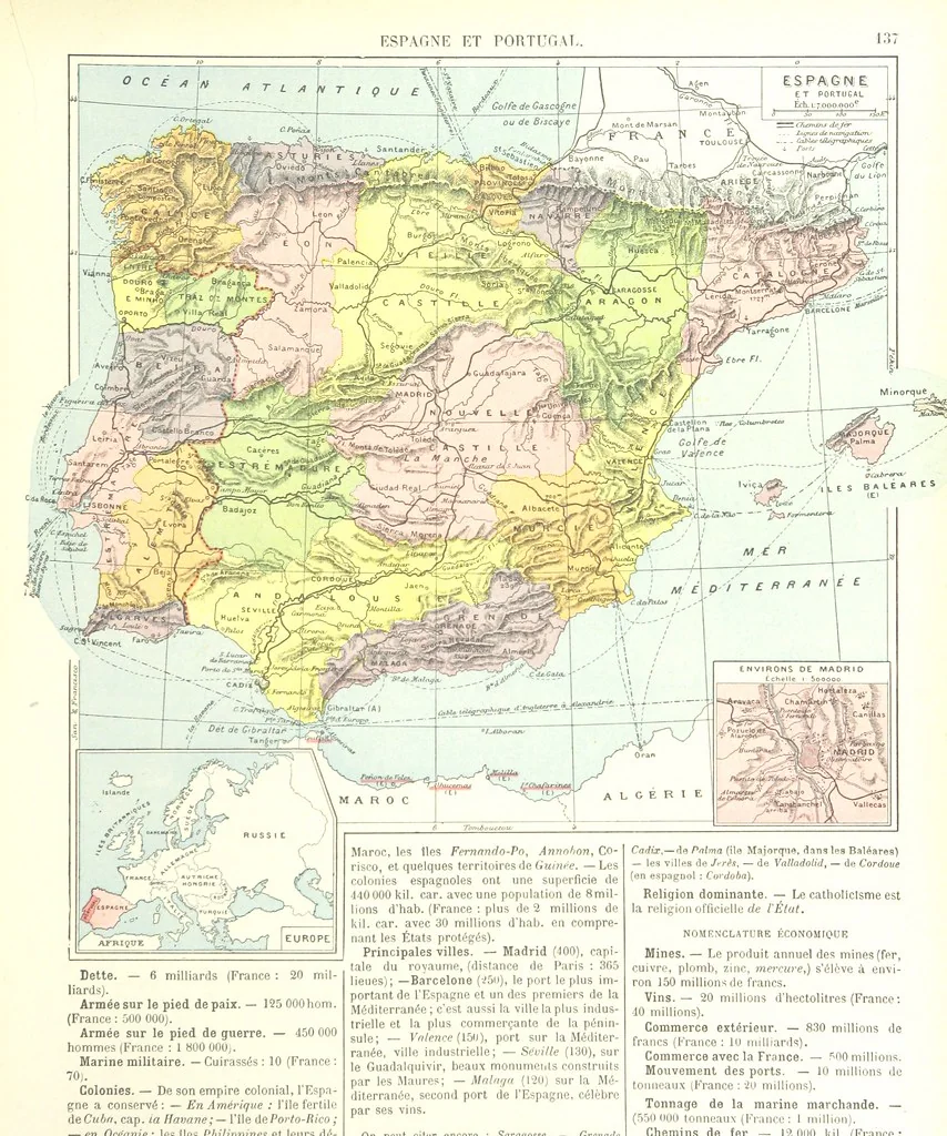 An illustration from Geographie Générale ... Avec index, etc, 1887, leaf 141