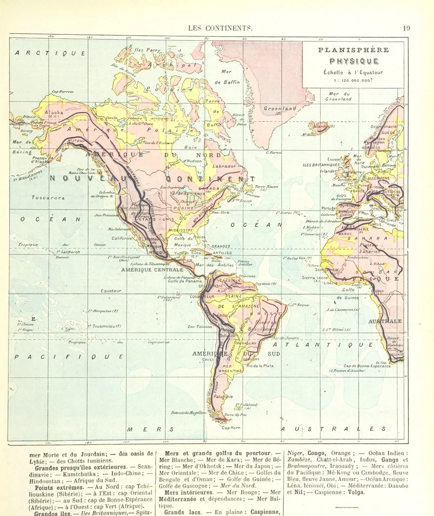 An illustration from Geographie Générale ... Avec index, etc, 1887, leaf 23