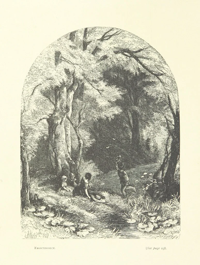 An illustration from Beauties of English landscape. Drawn by Birket Foster. Engraved by Dalziel Brothers, J. Cooper ... and others, 1874, leaf 12